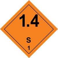 Hazardous Material Handling Labels, 4" L x 4" W, Black on Orange SGQ529 | Industrial Sales