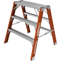 Buildman™ Step-up Workbench, 3' H x 34.75" W x 33.25" D, 300 lbs. Capacity, Fibreglass VD700 | Industrial Sales