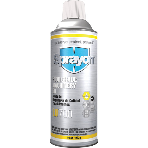 LU700 Food Grade Machinery Oil, 10 oz., Aerosol Can Industrial Sales