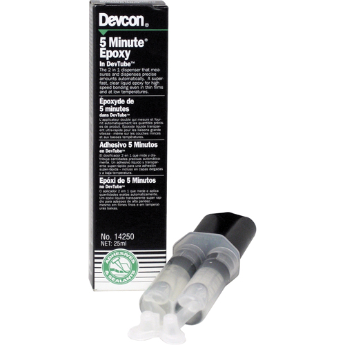 5-Minute Adhesive, 25 ml, Dual Cartridge, Two-Part, Clear Industrial Sales