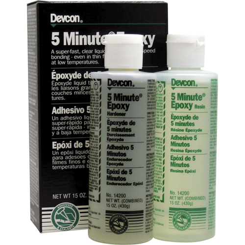 Adh&eacute;sif 5 minutes, 444 ml, Bouteille, Deux composants, Transparent Industrial Sales