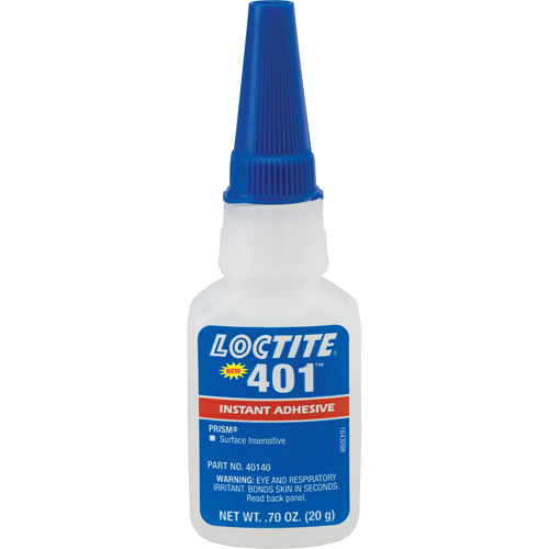 Adh&eacute;sif instantan&eacute; Prism 401, Transparent, Bouteille, 20 g Industrial Sales