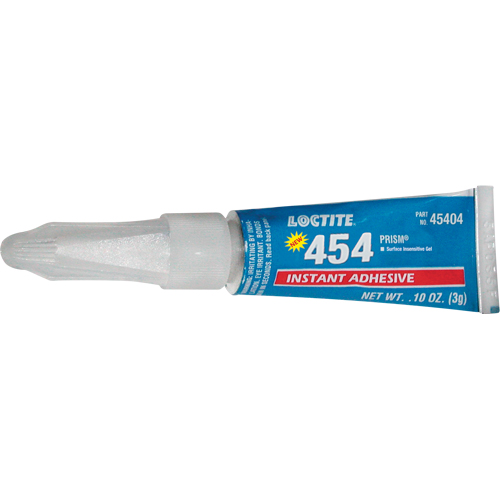 454 Prism&reg; Instant Adhesive Gel, Clear, Tube, 3 g Industrial Sales