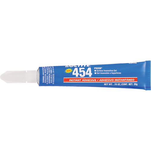 Prism 454 Instant Adhesive Gel, Clear, Tube, 20 g Industrial Sales