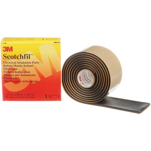 Scotchfil Electrical Insulation Putty, Roll, Black Industrial Sales