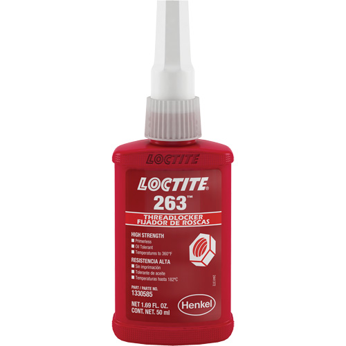 Compos&eacute; de blocage 263 s&eacute;chage rapide, Rouge, &eacute;lev&eacute;, 50 ml, Bouteille Industrial Sales