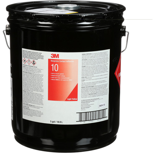 Ten Bond Contact Cement, Pail, 5 gal., Yellow Industrial Sales