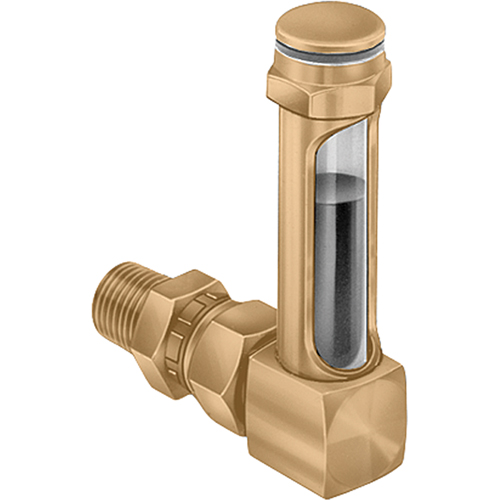 Indicateurs de niveau &agrave; liquide en laiton - Raccords universels, Filet&eacute;, 8-11/16" lo, 225°F (107,22° C) Industrial Sales