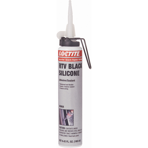 Scellant adh&eacute;sif &agrave; la silicone Superflex RTV, Cartouche, Noir Industrial Sales