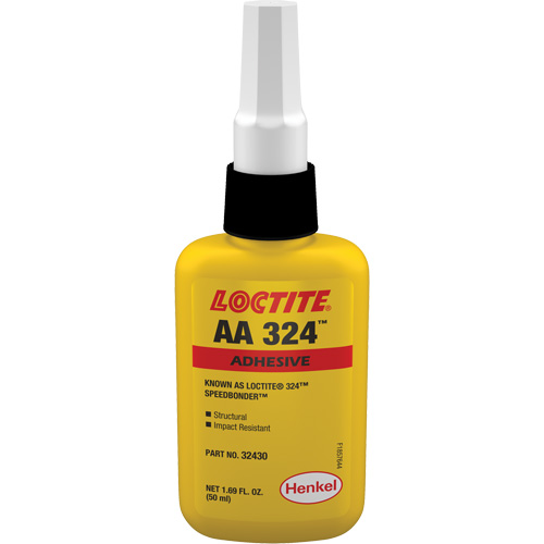 324 Speedbonder Structural Acrylic Adhesive, Two-Part, 50 ml, Bottle, Yellow Industrial Sales