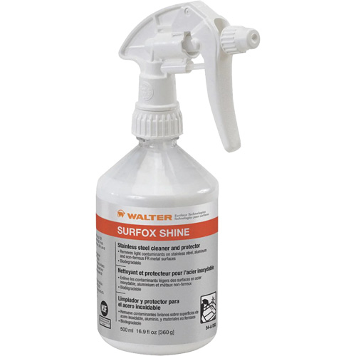 SURFOX Shine Stainless Steel Cleaner & Protector, 500 ml, Trigger Bottle Industrial Sales