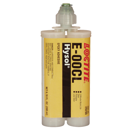E-00CL Structural Adhesives, 200 ml, Dual Cartridge, Two-Part, Clear Industrial Sales