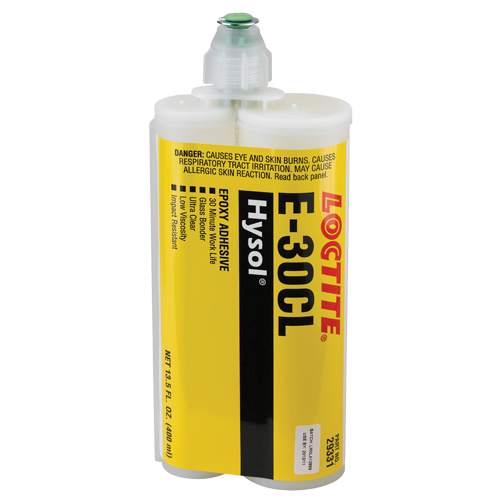 Adh&eacute;sif structurel pour le verre E-30CL, 200 ml, Cartouche double, Deux composants, Ultra clair Industrial Sales