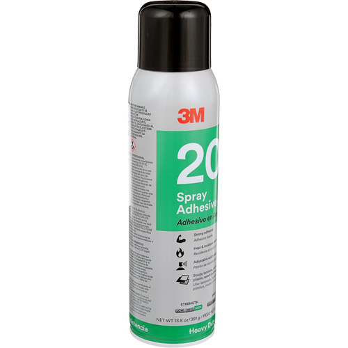 20 Heavy Duty Spray Adhesive, Clear, Aerosol Can Industrial Sales