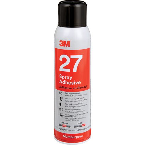 27 Multi-Purpose Spray Adhesive, Clear, Aerosol Can Industrial Sales