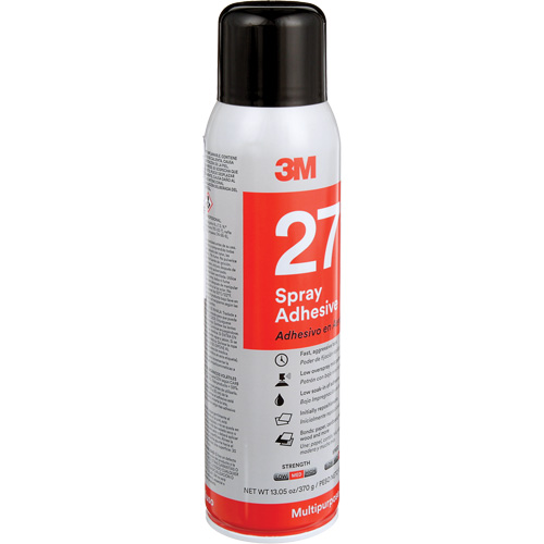 27 Multi-Purpose Spray Adhesive, Clear, Aerosol Can Industrial Sales