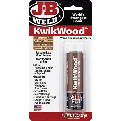 Colle &eacute;poxyde KwikWood, 2 oz, B&acirc;ton, Havane Industrial Sales