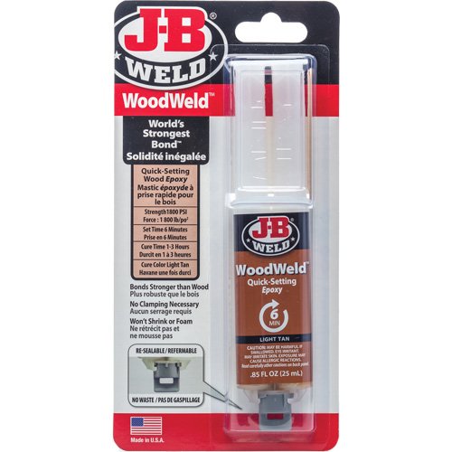 Adh&eacute;sif WoodWeld, 25 ml, Seringue, Deux composants, Havane Industrial Sales