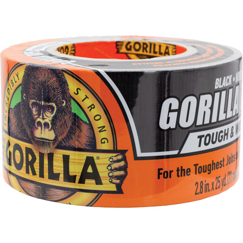 Tough & Wide Duct Tape, 17 mils, Black, 73 mm (3") x 22.86 m (75') Industrial Sales