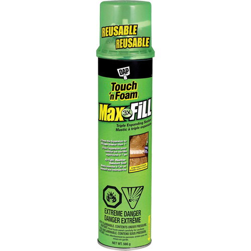 Scellant &agrave; triple expansion Touch 'n Foam Max Fill, 566 g, Canette a&eacute;rosol, Cr&egrave;me Industrial Sales