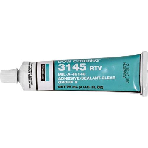 Scellant adh&eacute;sif &agrave; la silicone Dowsil RTV 3145 MIL-A-46146, Tube, Transparent Industrial Sales