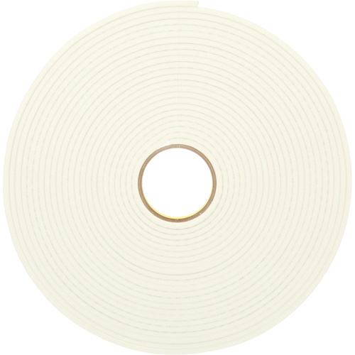 Double-Coated Urethane Foam Tape, 16.5 m (54') L x 12.7 mm (1/2") W, 25 mils, Urethane Industrial Sales