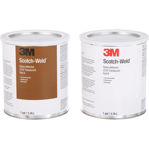 Adh&eacute;sif Scotch-Weld, 1 gal., Seau, Deux composants, Translucide Industrial Sales