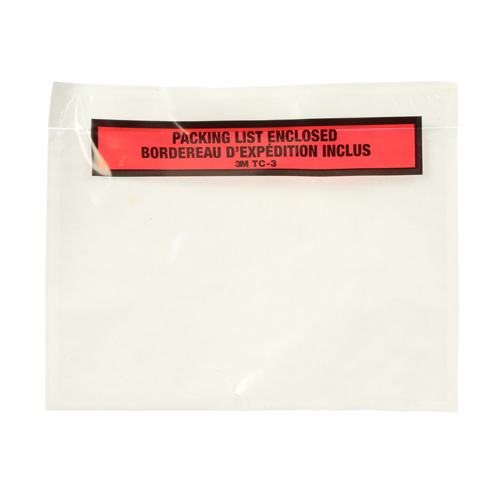 Pochette pour bordereau d'exp&eacute;dition, 7" lo x 5" la, Style Insertion par extr&eacute;mit&eacute; Industrial Sales