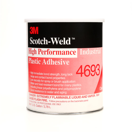 Adh&eacute;sif en plastique industriel haute performance, 1 gal., Gallon, Jaune Industrial Sales