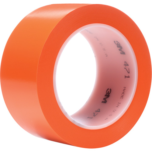 Ruban en vinyle 471, 50,8 mm (2") la x 32,9 m (108') lo, 5,2 mils, Orange Industrial Sales