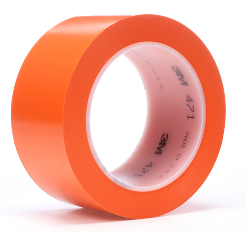 Ruban en vinyle 471, 19 mm (3/4") la x 32,9 m (108') lo, 5,2 mils, Orange Industrial Sales
