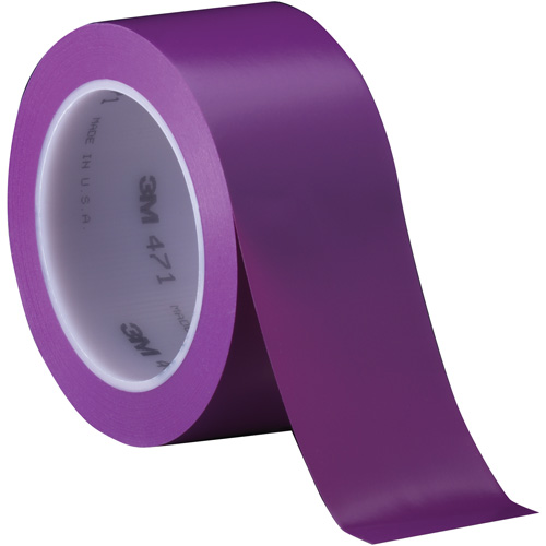 471 Vinyl Tape, 50.8 mm (2") W x 32.9 m (108') L, 5.2 mils, Purple Industrial Sales
