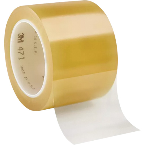 Ruban en vinyle 471, 76,2 mm (3") la x 32,9 m (108') lo, 5,2 mils, Transparent Industrial Sales