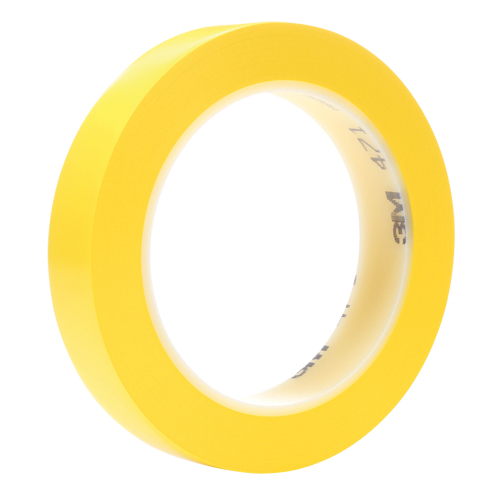 Ruban en vinyle 471, 19 mm (3/4") la x 32,9 m (108') lo, 5,3 mils, Jaune Industrial Sales