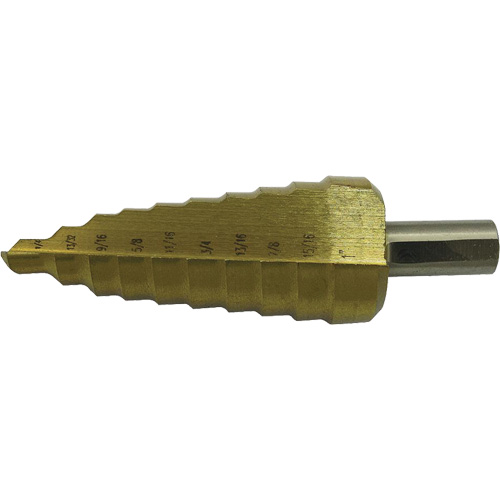 Foret &eacute;tag&eacute; &agrave; 9 &eacute;tages de qualit&eacute; sup&eacute;rieure Jet-Kut, 1/4" - 3/4", Incr&eacute;ments de 1/16", Acier rapide Industrial Sales