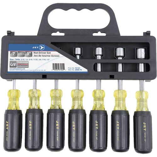 JKND-7S Cushion Grip Nutdriver Set, 7 Pcs., Non Magnetic, Imperial Industrial Sales