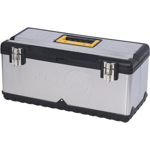 JPSTB-22 Boîte &agrave; outils en acier inoxydable, 11" P x 22-1/2" la x 10-3/4" h, Noir/Gris Industrial Sales