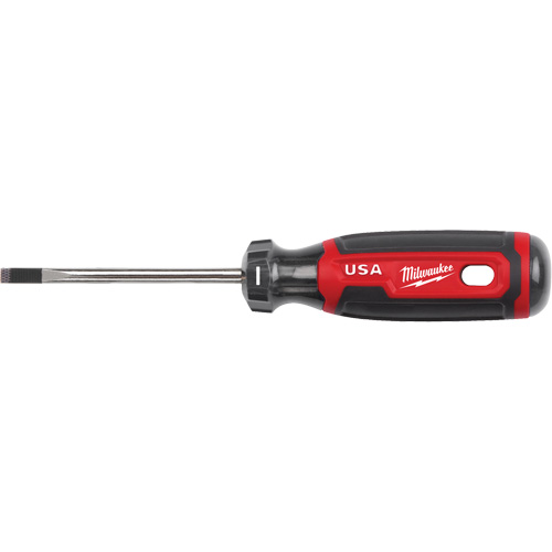 Tournevis d&eacute;b&eacute;niste, Tige de 3/16", Ronde, 170 mm lo, Prise en Coussin&eacute;e Industrial Sales