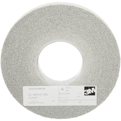 Scotch-Brite EXL Deburring Wheels, 8" x 1", 3" Arbor, Aluminum Oxide Industrial Sales