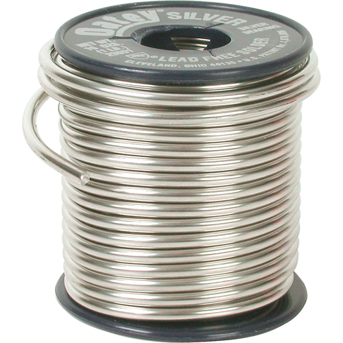 M&eacute;tal d'apport pour plomberie, Sans plomb, 60-100 % d'&eacute;tain 1-5 % de bismuth 1-5 % de cuivre 1-5 % d'argent, &acirc;me Plein, dia. 0,117" Industrial Sales
