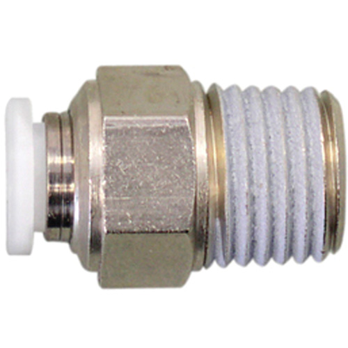 Connecteur filet&eacute; droit, 1/4", Laiton, Filetage NPT Industrial Sales
