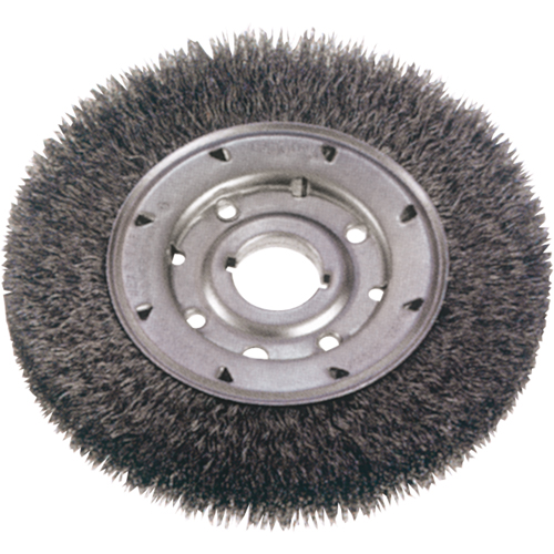 Brosses rotatives &agrave; fils cr&ecirc;p&eacute;s - Face moyenne, 6" dia., Fils 0,0118", Arbre 2" Industrial Sales
