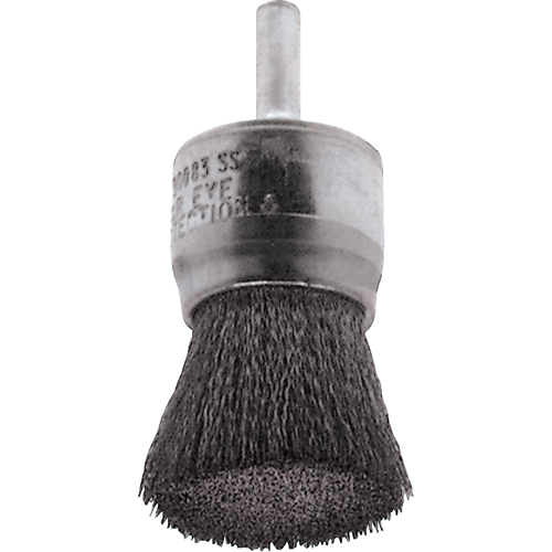 Brosses mont&eacute;es &agrave; fils cr&ecirc;p&eacute;s, 1/2", Fils 0,02", Tige 1/4" Industrial Sales