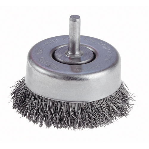 Brosses-boisseau &agrave; fils cr&ecirc;p&eacute;s avec tige 1/4" - travaux l&eacute;gers Industrial Sales