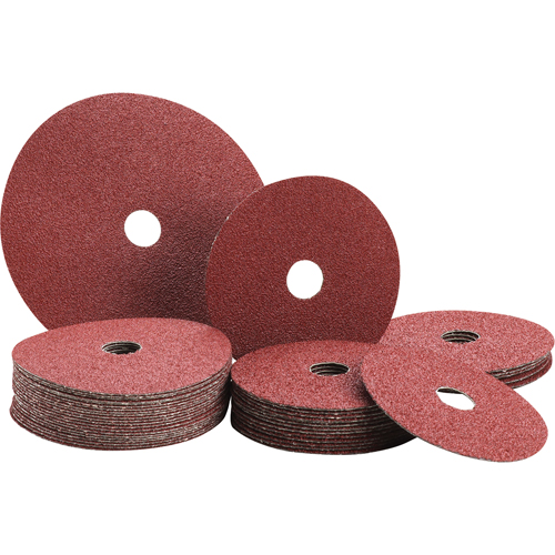 Disques en fibre, C&eacute;ramique, 80, 4-1/2" Dia x 7/8" Arbre Industrial Sales