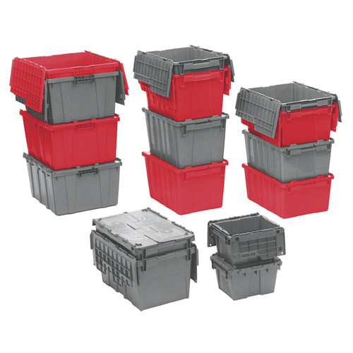 Contenants de distribution Flipak en plastique poly&eacute;thyl&egrave;ne (PE), 15,2" x 10,9" x 9,7", Bleu Industrial Sales