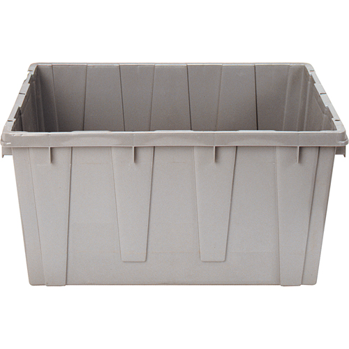 Contenant emboîtable, 21,1" la x 17,7" p x 12" h, Gris Industrial Sales