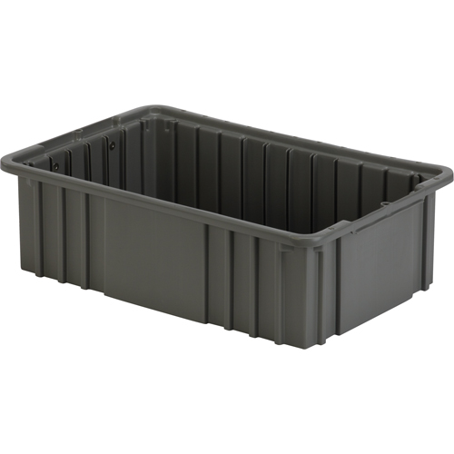 Divider Box, Polyethylene, 16.5" W x 10.9" D x 5" H, Grey Industrial Sales
