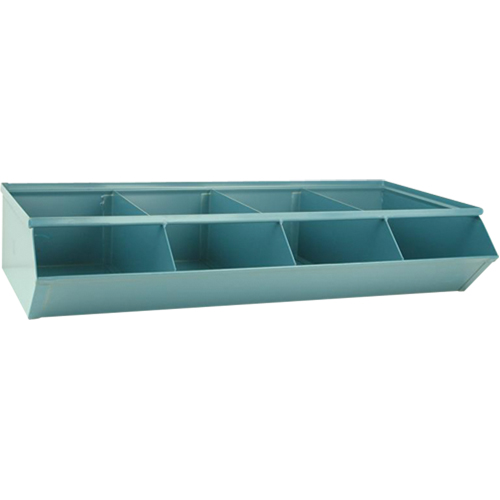 Bacs sectionnels superposables, Cap. 100 lb, 37" la x 18-3/4" p x 7-1/2" h, Bleu Industrial Sales