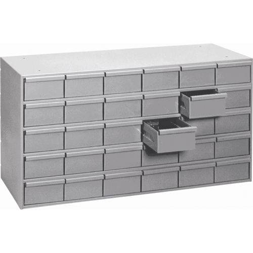 Casiers &agrave; tiroirs industriels, 30 tiroirs, 33-3/4" la x 11-3/4" p x 21-1/8" h, Gris Industrial Sales